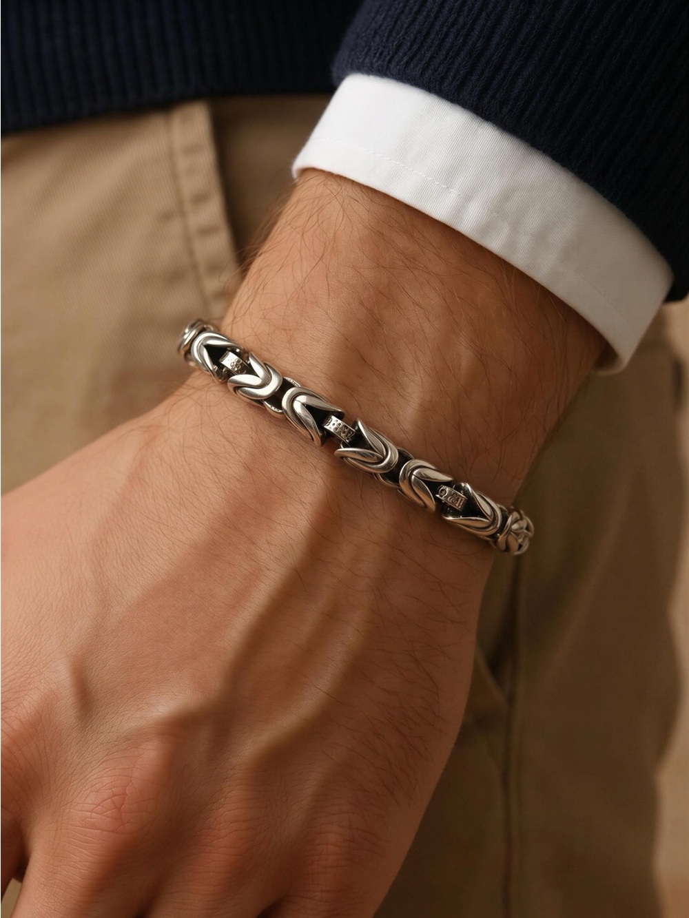 Silver Men's Chain Bracelet